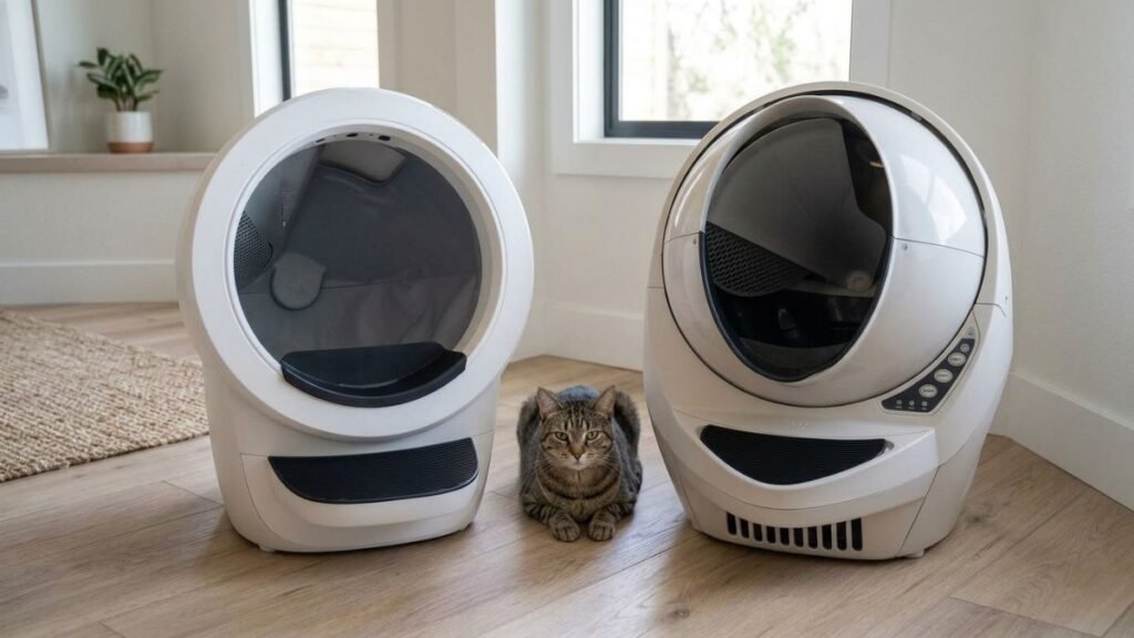 litter robot 4 vs litter robot 3 comparison with cat in home environment